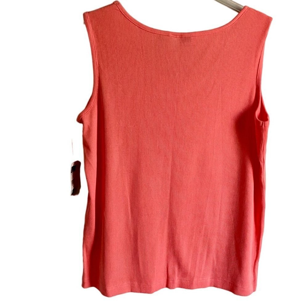 C.B. Casual Ribbed Cotton Tank Top Women's Size 1X NEW NWT - Picture 4 of 6